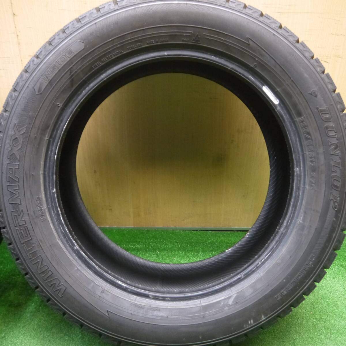 バリ溝!21年!9.5分!2本★スタッドレス 225/55R17 ダンロップ ウインターマックス WM02 タイヤ 17インチ XV フォレスター アルファード ヴェルファイア等★5010602Hスタ