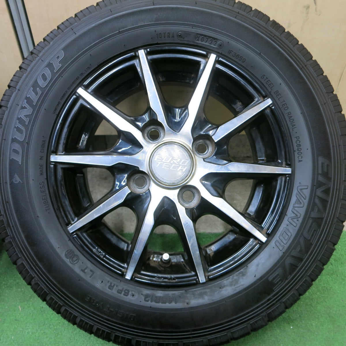 4本価格!22年★145R12 6PR ダンロップ エナセーブ VAN01 EUROTECH ユーロテック 12インチ PCD100/4H★5050104TTノ