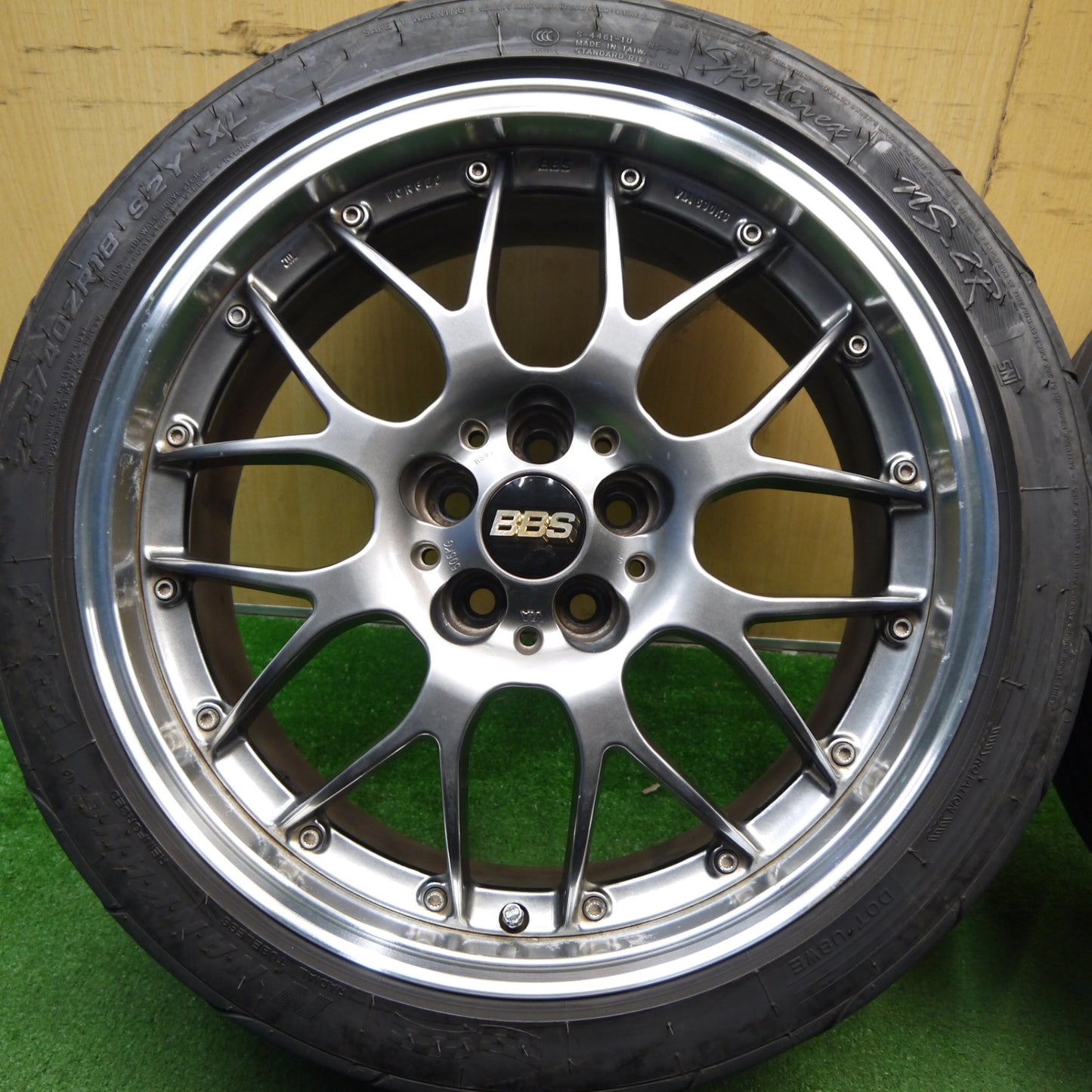4本価格!22年★プリウス 等 BBS RS931H 225/40R18 ナンカン Sportnex NS-2R 18インチ PCD100/5H★5043009Hノ