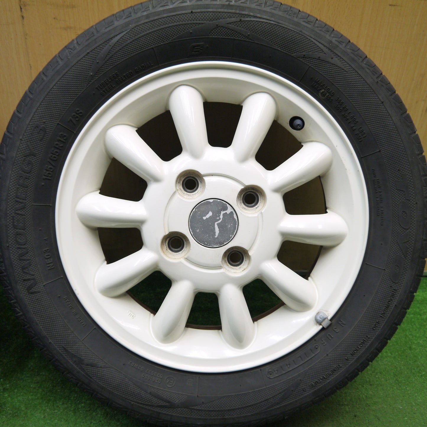 4本価格★スズキ ラパン 純正 155/65R13 トーヨー ナノエナジー3 13インチ PCD100/4H★5062701Hノ
