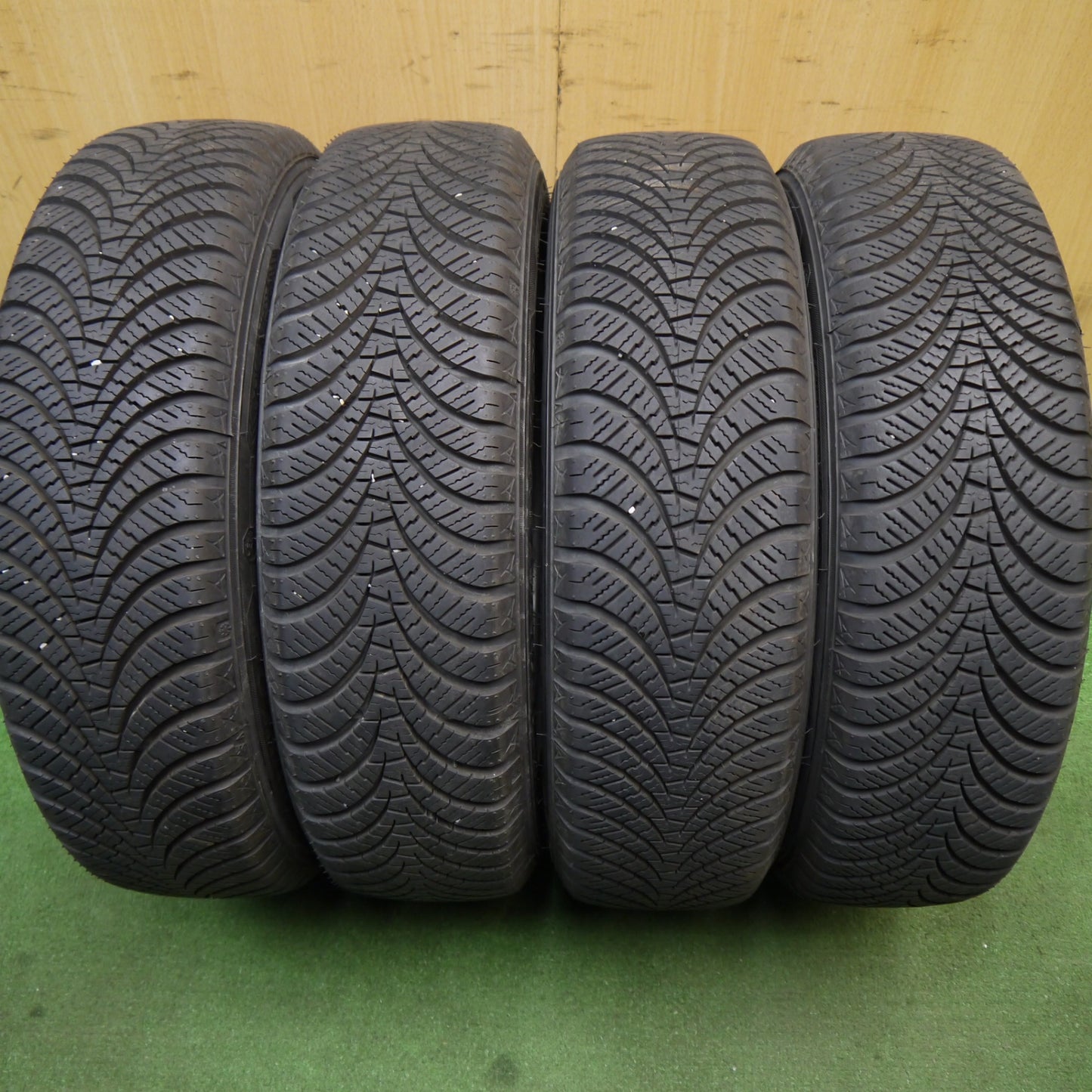 バリ溝!22年!ほぼ10分★LEONIS UC 155/65R14 ダンロップ オールシーズン MAXX AS1 レオニス 14インチ PCD100/4H★5053003Hノ
