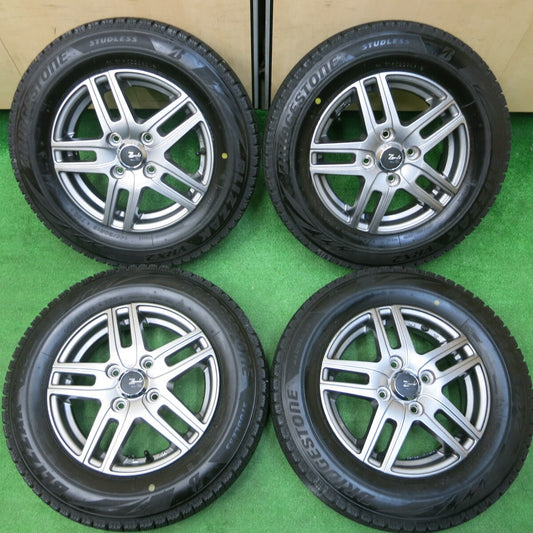 超バリ溝!21年!ほぼ10分★スタッドレス 145/80R13 ブリヂストン ブリザック VRX2 Zmeist VS-1 PCD100/4H★3120505イス