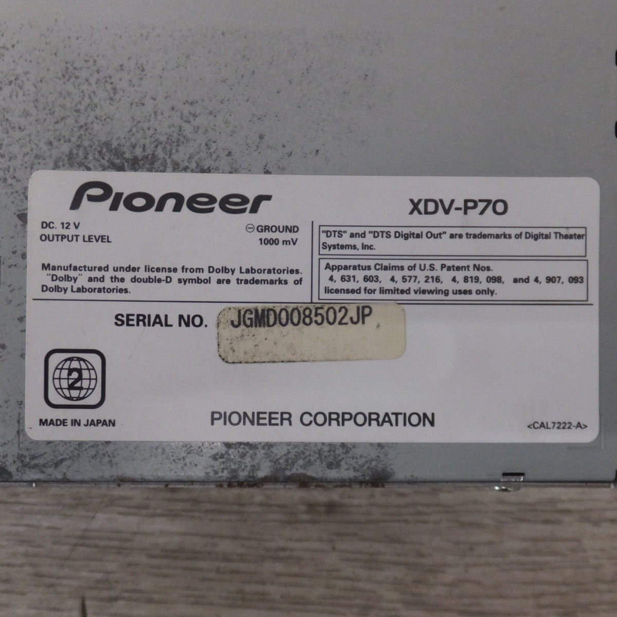 現状品★カロッツェリア carrozzeria 6ディスクマルチDVDプレーヤー XDV-P70 XDV-P70(CXC5806)★