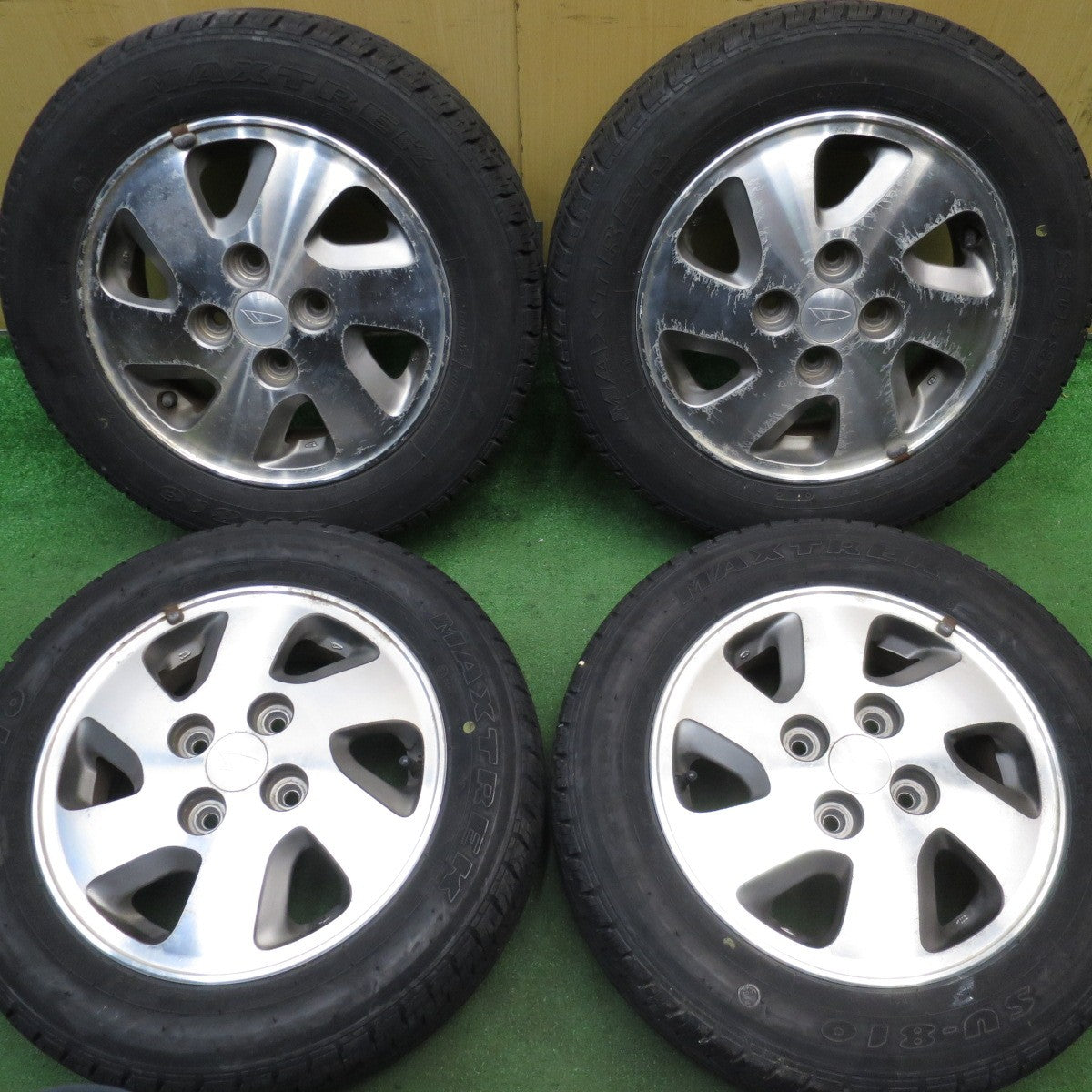 バリ溝!9分★ダイハツ ムーヴ 純正 155/65R13 マックストレック SU-810 13インチ PCD100/4H★5061904NJノ