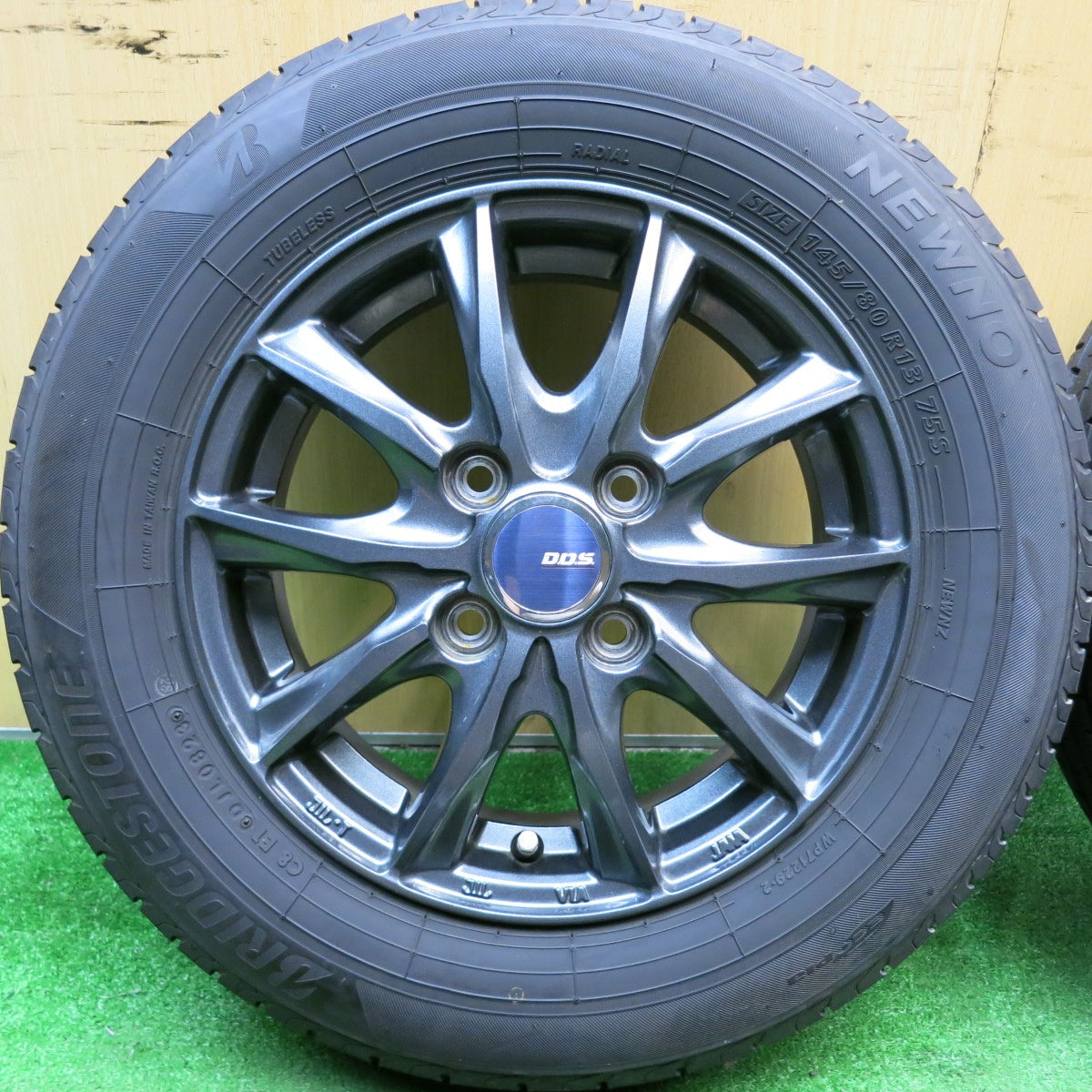 タイヤほぼ未使用!23年!キレイ★145/80R13 ブリヂストン NEWNO ニューノ D.O.S. DOS 13インチ PCD100/4H★5061309HAノ