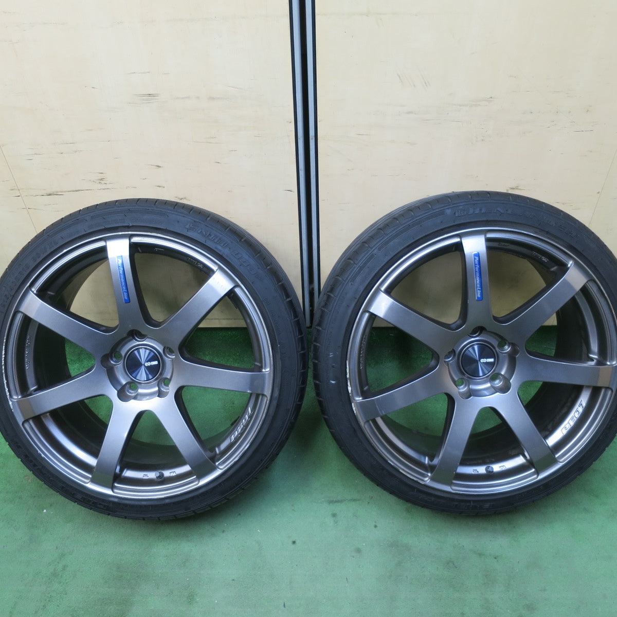 2本価格★215/40R18 グリンランダー ENRI U08 ENKEI PF07 エンケイ 18インチ PCD114.3/5H★5061901TTノ