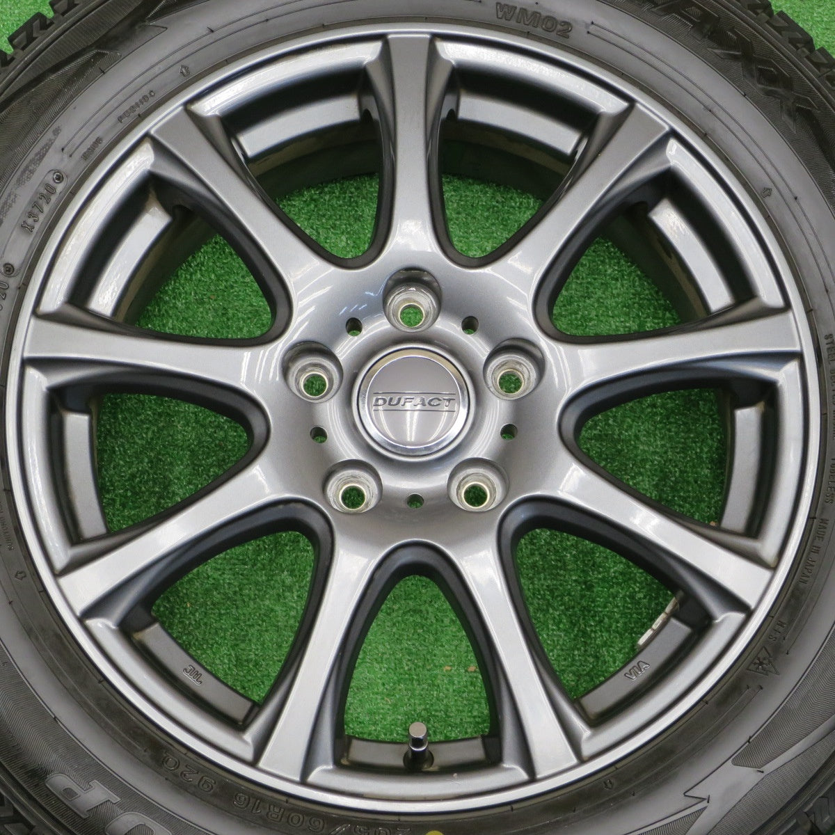 バリ溝!キレイ!9.5分★スタッドレス 205/60R16 ダンロップ ウインターマックス WM02 DUFACT デュファクト 16インチ PCD114.3/5H★5121304NKス