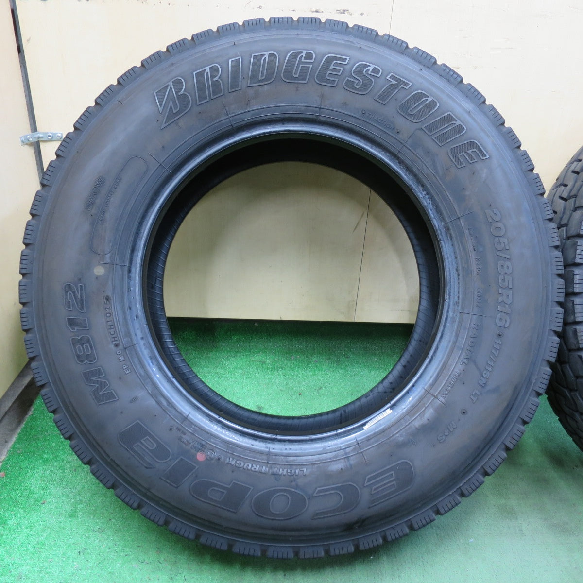 バリ溝!25年!9分!6本★トラック タイヤ 205/85R16 117/115N ブリヂストン エコピア M812 ミックス オールシーズン 16インチ★5101006イスタ