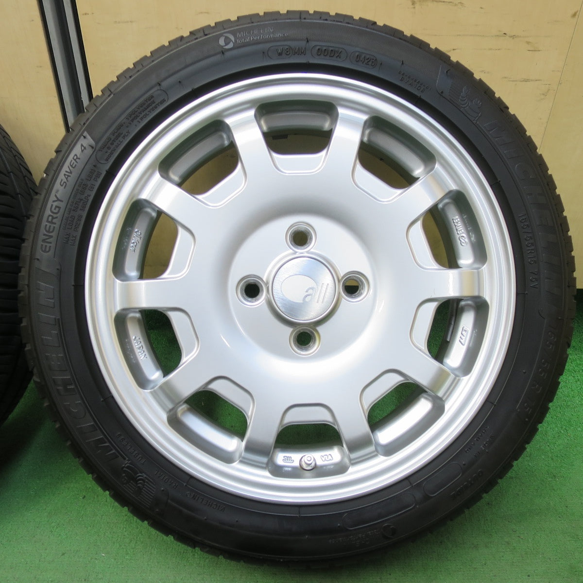 バリ溝!24年!キレイ!8.5分★ENKEI all four KCR 165/55R15 ミシュラン エナジーセイバー4 ハスラー 等 軽サイズ 15インチ エンケイ PCD100/4H★5052204イノ