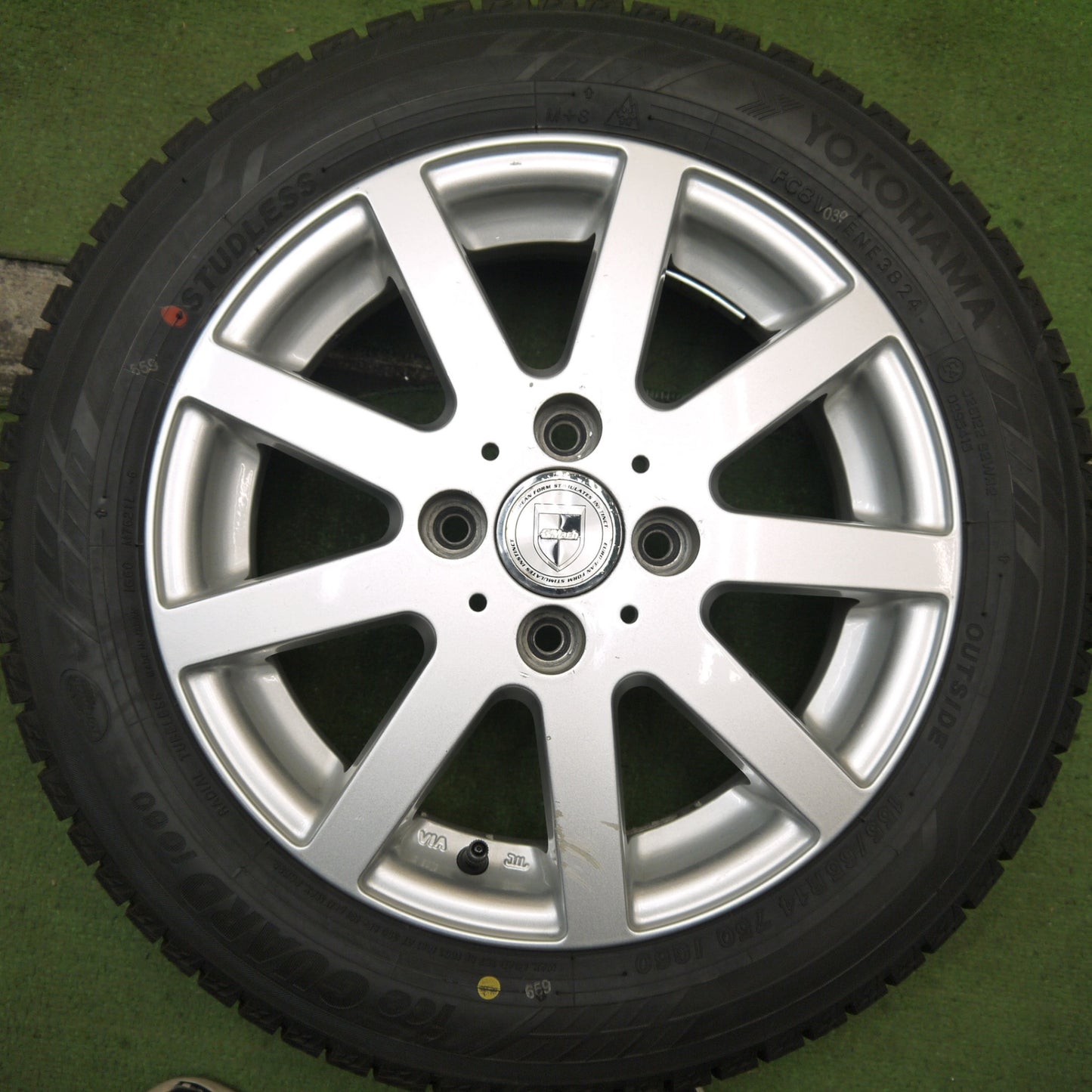 超バリ溝!24年!ほぼ10分★スタッドレス 155/65R14 ヨコハマ アイスガード iG60 GMach 14インチ PCD100/4H★5072901Hス