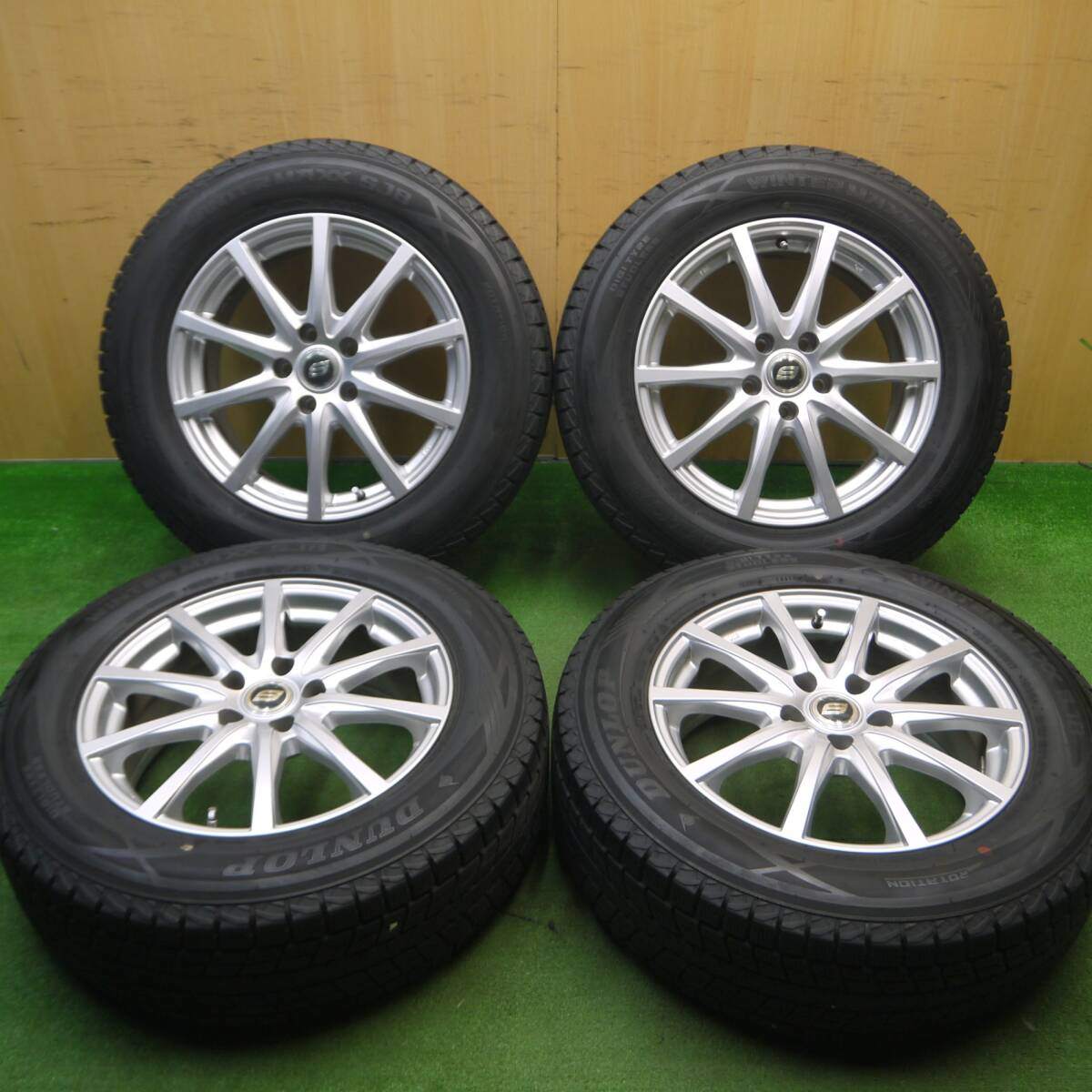【美品！】225/65R17 スタッドレス【バリ溝】 バリ溝！キレイ！9分☆スタッドレス 225/65R17 ダンロップ