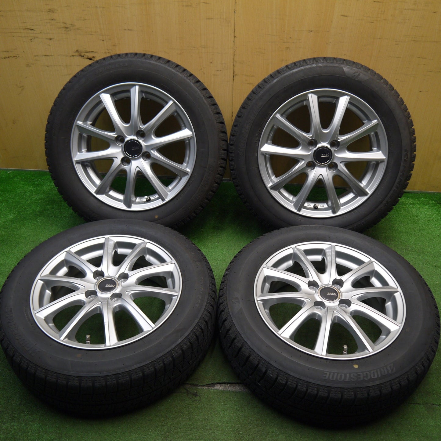 バリ溝!22年!キレイ!9分★スタッドレス 175/65R15 ブリヂストン アイスパートナー2 PREO プレオ 15インチ PCD100/4H★5050202Hス