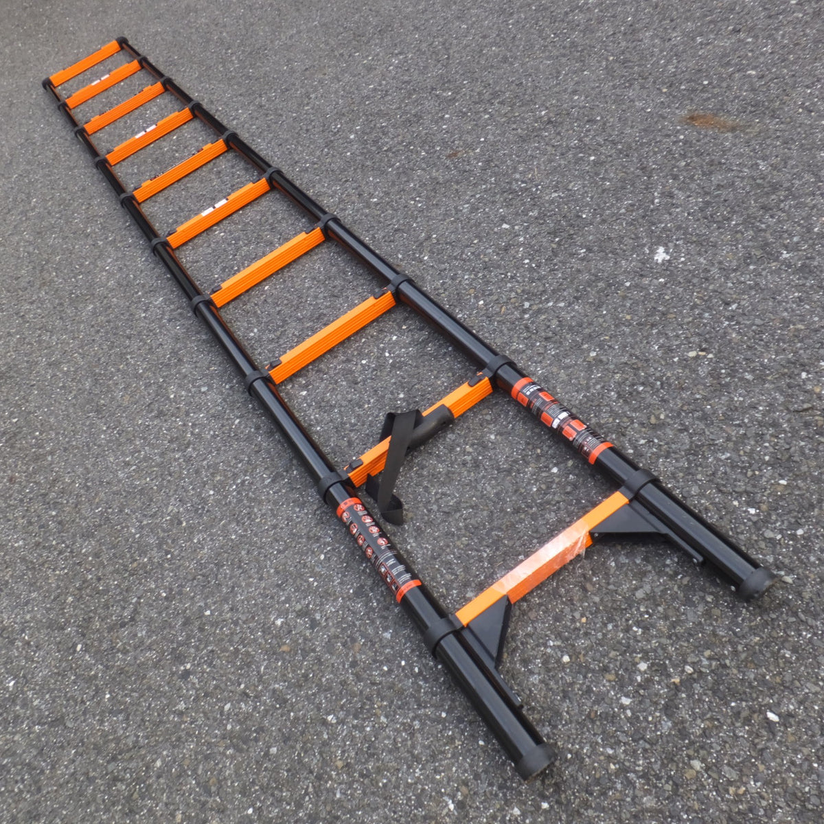 ★ワンステップ ONE STEP 折りたたみ伸縮はしご 形式 不明 最大耐荷重 約 150kg 縮長 約 92cm 伸長 約 388cm★