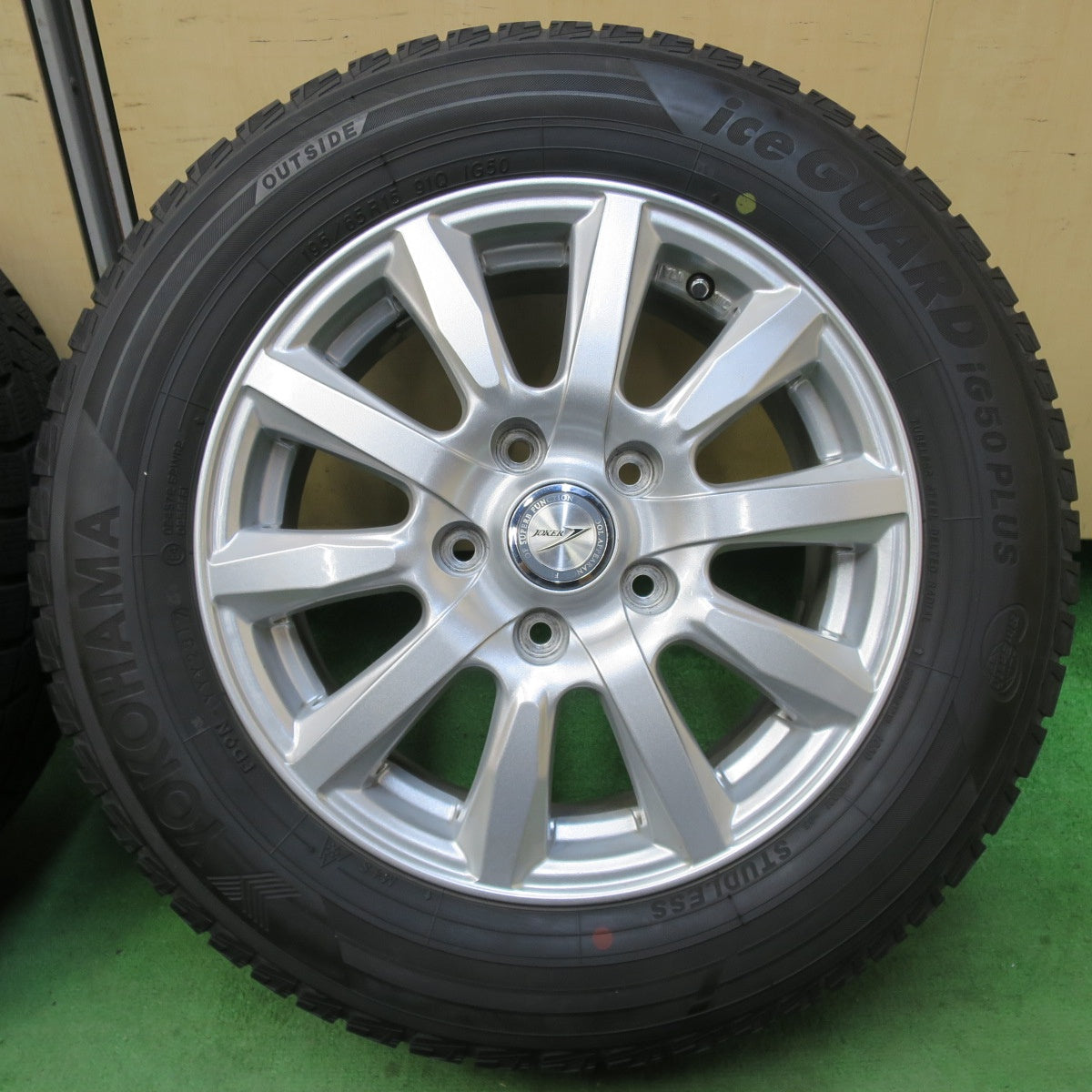 キレイ★スタッドレス 195/65R15 ヨコハマ アイスガード iG50 プラス JOKER ジョーカー 15インチ PCD114.3/5H★5042405イス