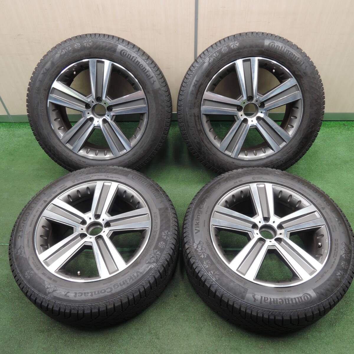 バリ溝 綺麗 9.5分 22年★ベンツ等 EuroPremium 235/60R18 スタッドレス コンチネンタル コンタクト7 PCD112/5H★4022309NJス