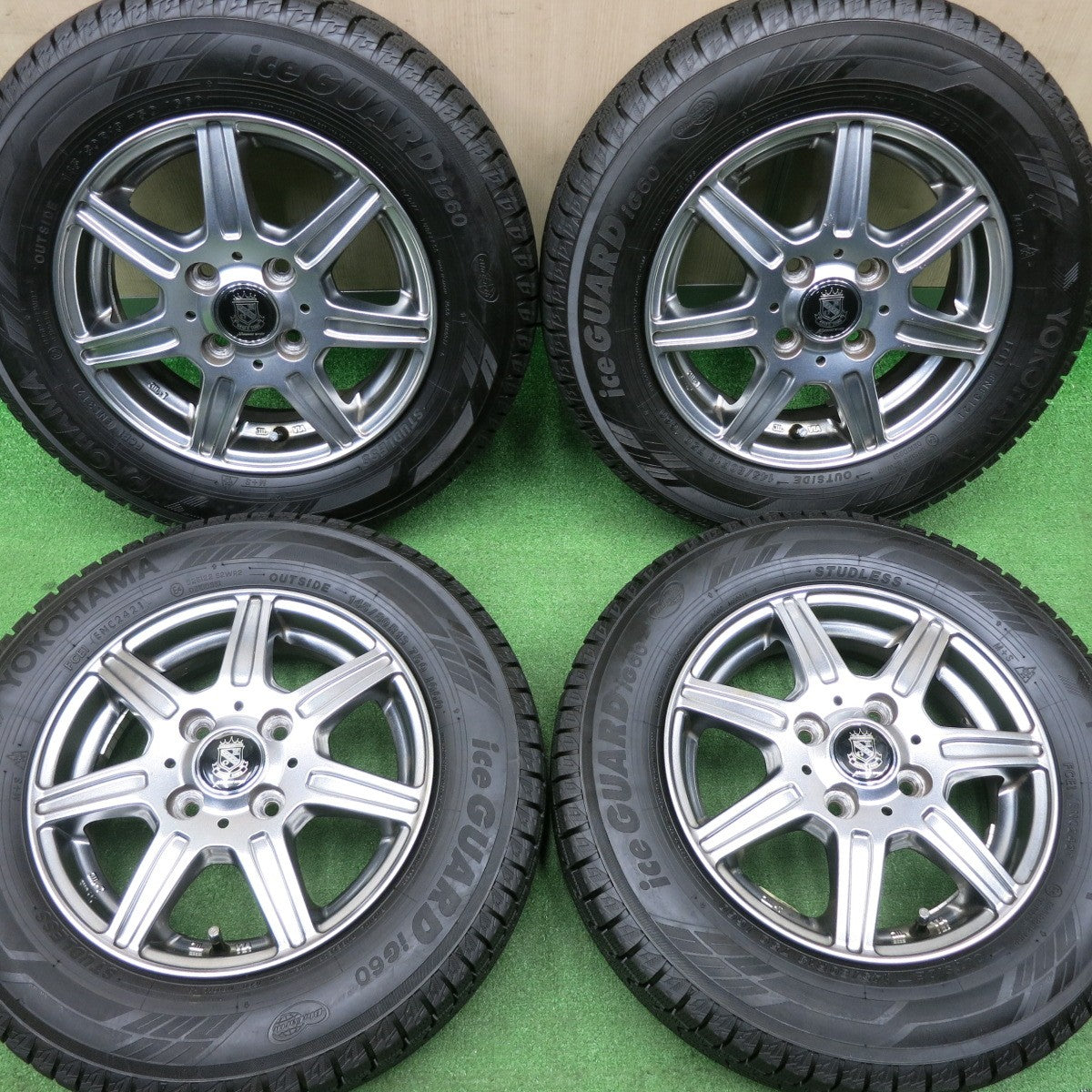 送料無料] バリ溝！21年！9分☆スタッドレス 145/80R13 ヨコハマ
