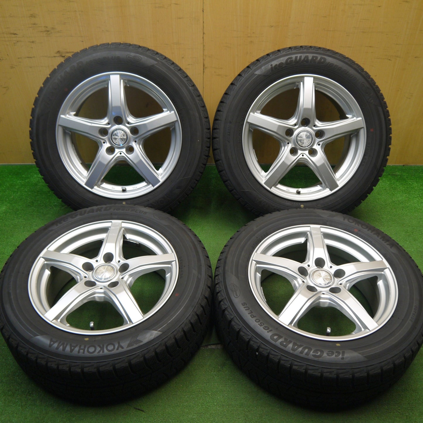 バリ溝!キレイ!9.5分★スタッドレス 205/60R16 ヨコハマ アイスガード iG50 プラス VIOLENTO ヴィオレント 16インチ PCD114.3/5H★5041401Hス