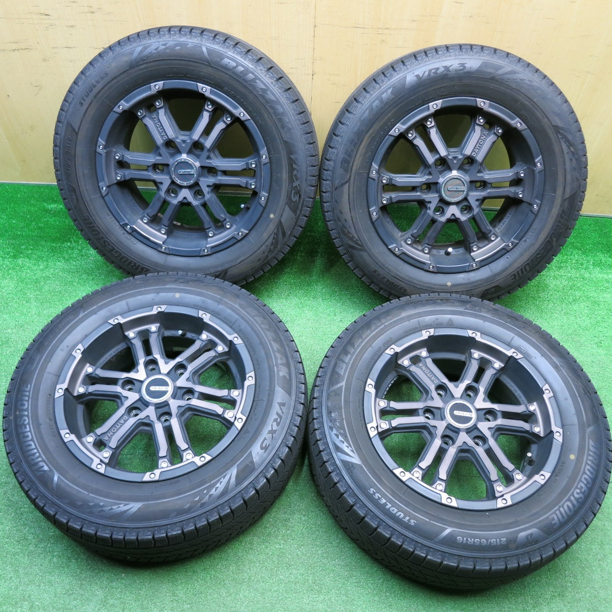 バリ溝!21年!9分★RAYS DAYTONA FDX 215/65R16 スタッドレス ブリヂストン ブリザック VRX3 レイズ デイトナ 16インチ PCD139.7/6H★5110808HAス