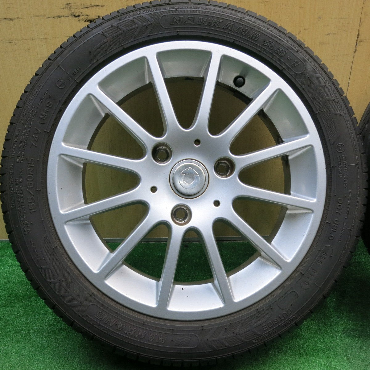 バリ溝!8.5分★ベンツ スマート フォーツー 純正 155/60R15 175/55R15 ナンカン AS-1 15インチ PCD112/3H★5051609AKノ