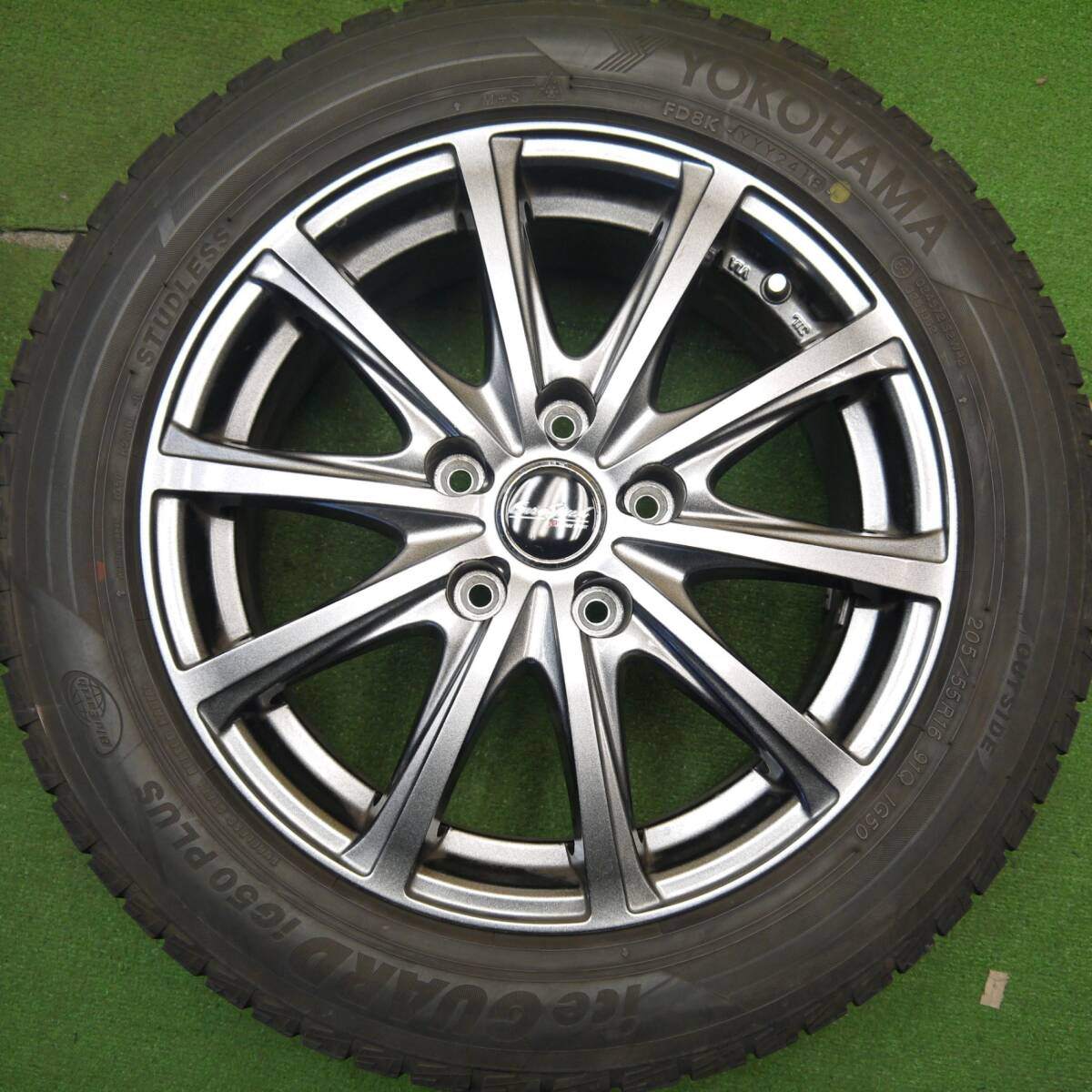バリ溝!キレイ!8.5分★スタッドレス 205/55R16 ヨコハマ アイスガード iG50 プラス EuroSpeed MANARAY SPORT ユーロスピード 16インチ PCD114.3/5H★5031805Hス
