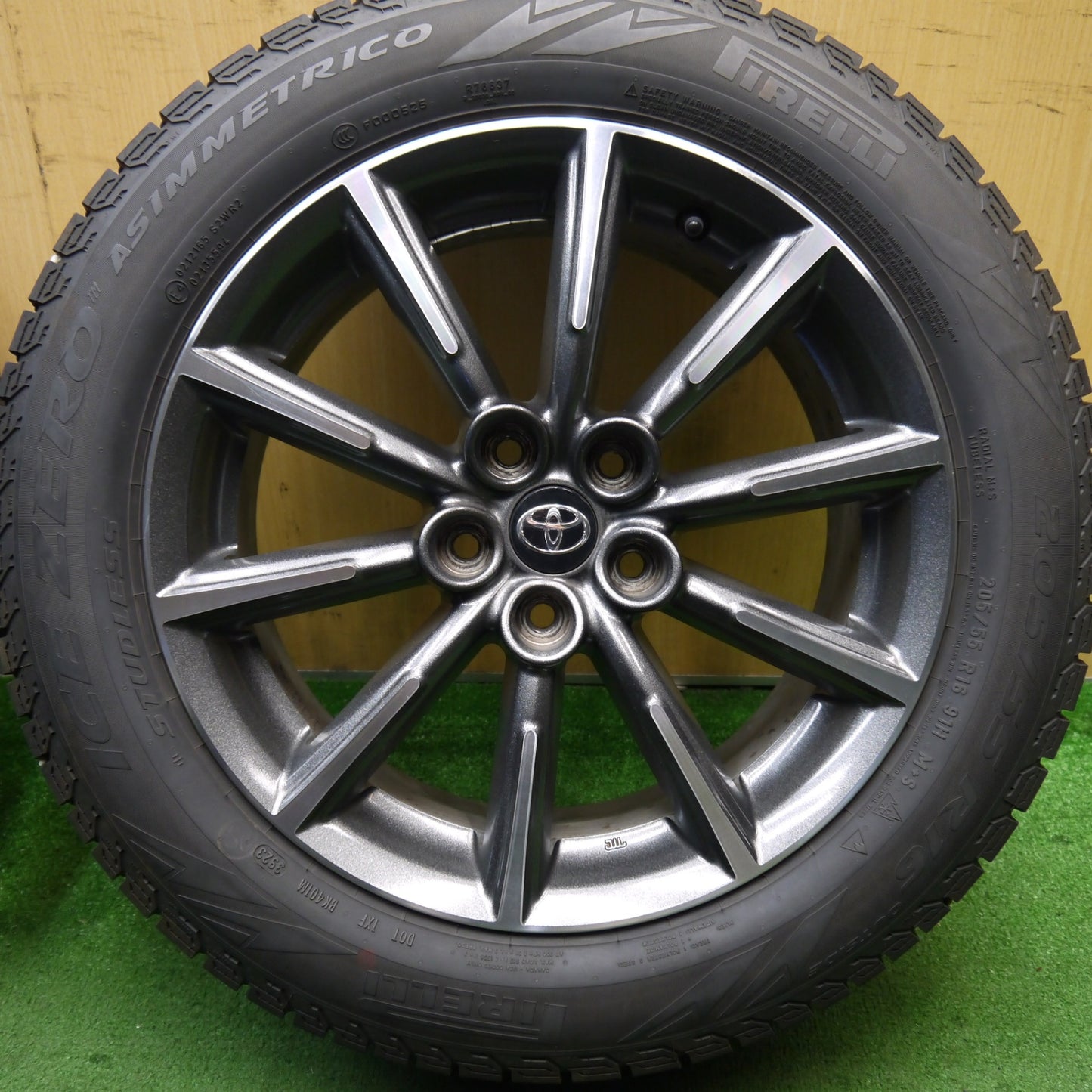 バリ溝!23年!キレイ!9分★トヨタ 86 スバル BRZ 純正 ENKEI 205/55R16 スタッドレス ピレリ アイスゼロ アシンメトリコ 16インチ エンケイ PCD100/5H★5052301Hス