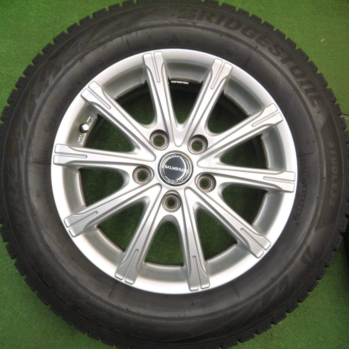 バリ溝!23年!キレイ!9.5分以上★スタッドレス 195/65R15 ブリヂストン ブリザック VRX2 BALMINUM バルミナ 15インチ PCD114.3/5H★5011505Hス