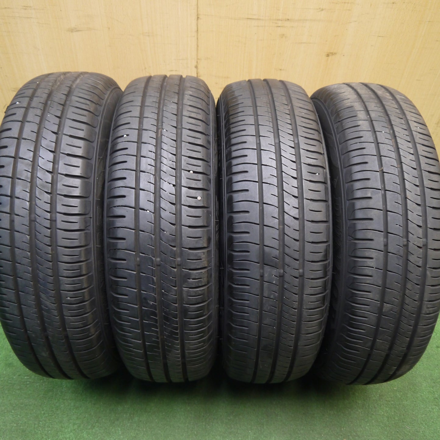バリ溝!24年!9.5分以上★175/70R14 ダンロップ エナセーブ EC204 スチール ホイール 14インチ PCD100/4H★6021701Hノ