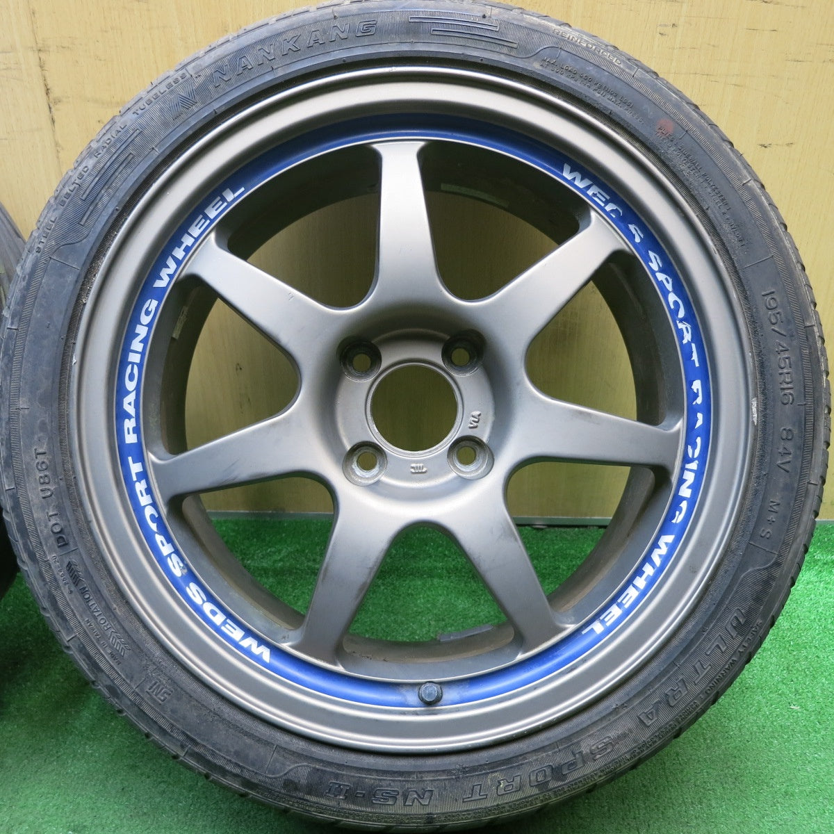 バリ溝!9.5分★WEDS SPORT RACING 195/45R16 ナンカン ウルトラスポーツ NS-2 16インチ ウェッズ スポーツ レーシング PCD100/4H★5052401HAノ