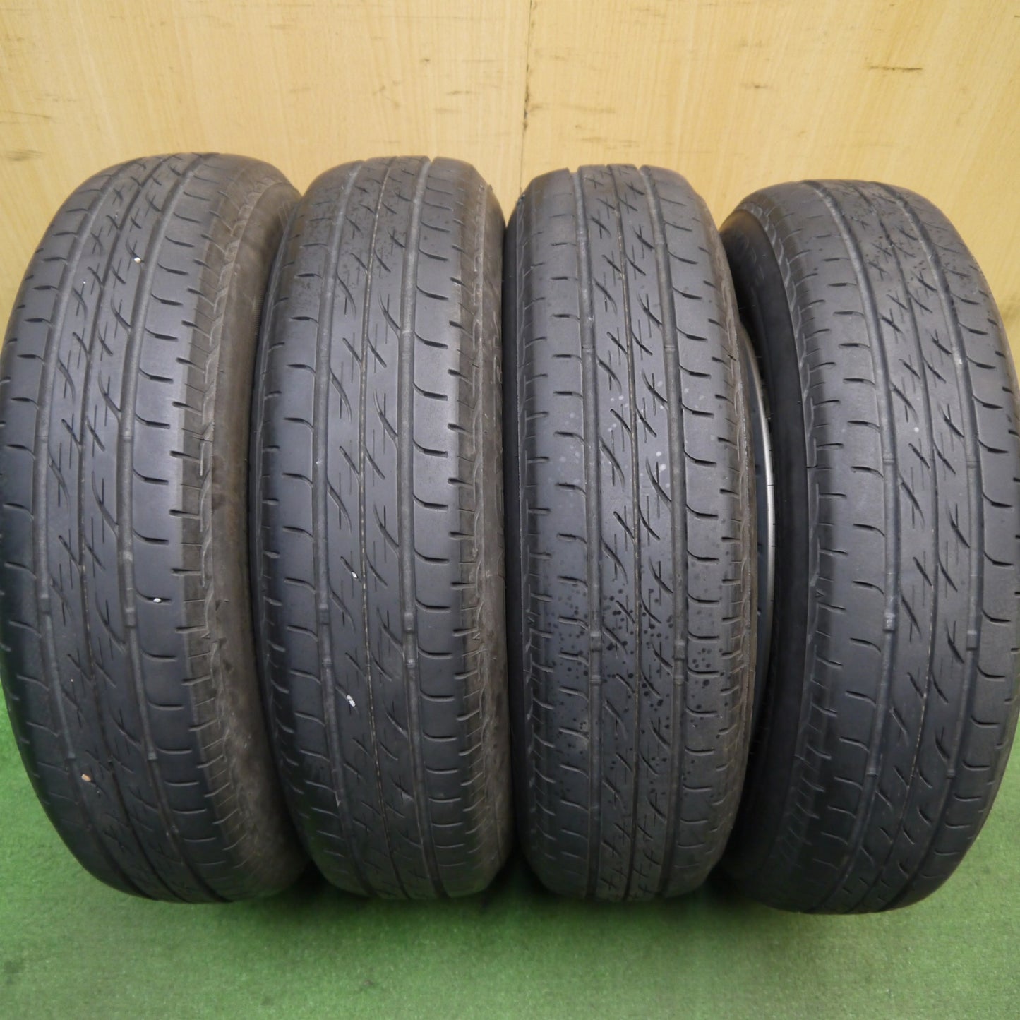 4本価格★スズキ アルト 純正 スチール 145/80R13 ブリヂストン ネクストリー エコピア 13インチ PCD100/4H★5051404Hノ