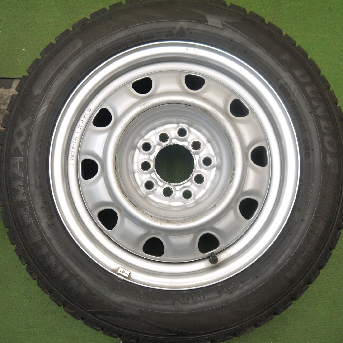 4本価格★スタッドレス 185/65R15 ダンロップ ウインターマックス WM02 スチール ホイール 15インチ PCD100 114.3/5H マルチ★5091602Hス