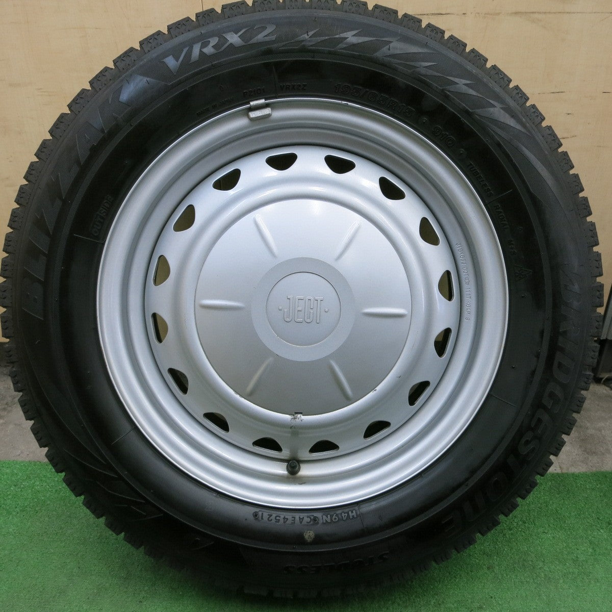 バリ溝!21年!9.5分★スタッドレス 195/65R15 ブリヂストン ブリザック VRX2 ・JECT・ スチール 15インチ PCD100 114.3/5H マルチ★5042803TTス