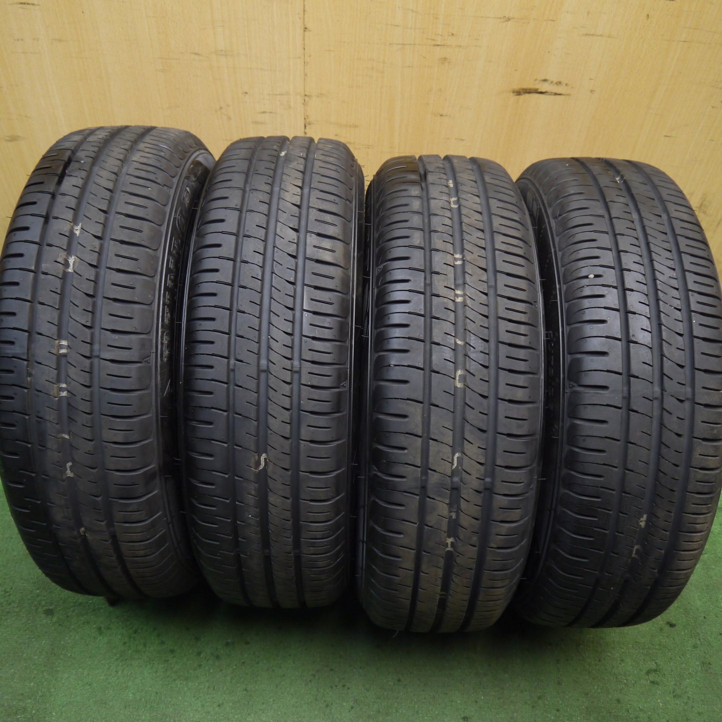 タイヤほぼ未使用!24年★175/65R14 ダンロップ エナセーブ EC204 スチール ホイール 14インチ PCD100/4H★5080401Hノ