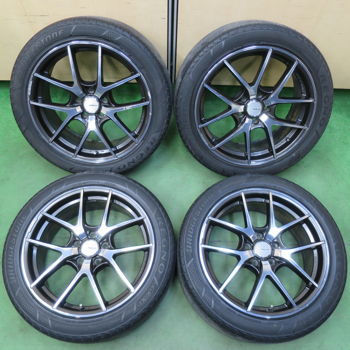 4本価格★RAYS HOMURA A5S 235/45R18 ブリヂストン レグノ GR-XI レイズ ホムラ 18インチ PCD114.3/5H★5050814イノ