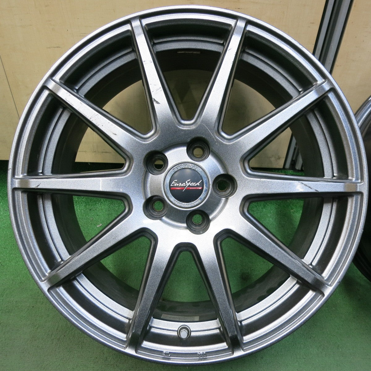 4本価格★インプレッサ 等 EuroSpeed MANARAY SPORT ユーロスピード マナレイスポーツ 17インチ ホイール 17×7J PCD100/5H★5042507SYホ