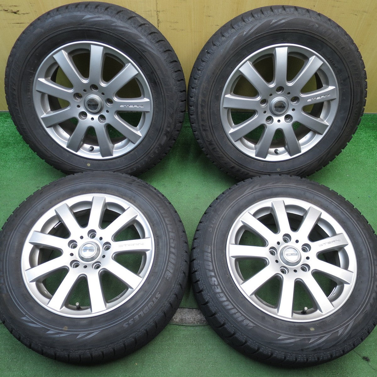 バリ山【格安】195/65R15 BS GZ 中古スタッドレスホイール4本セット