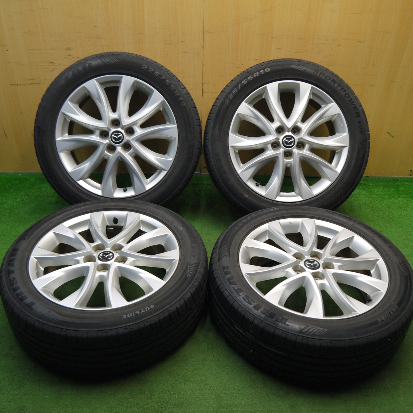 キレイ★マツダ CX-5 純正 225/55R19 トライスター SPORTPOWER SUV 19インチ CX5 PCD114.3/5H★5052007Hノ