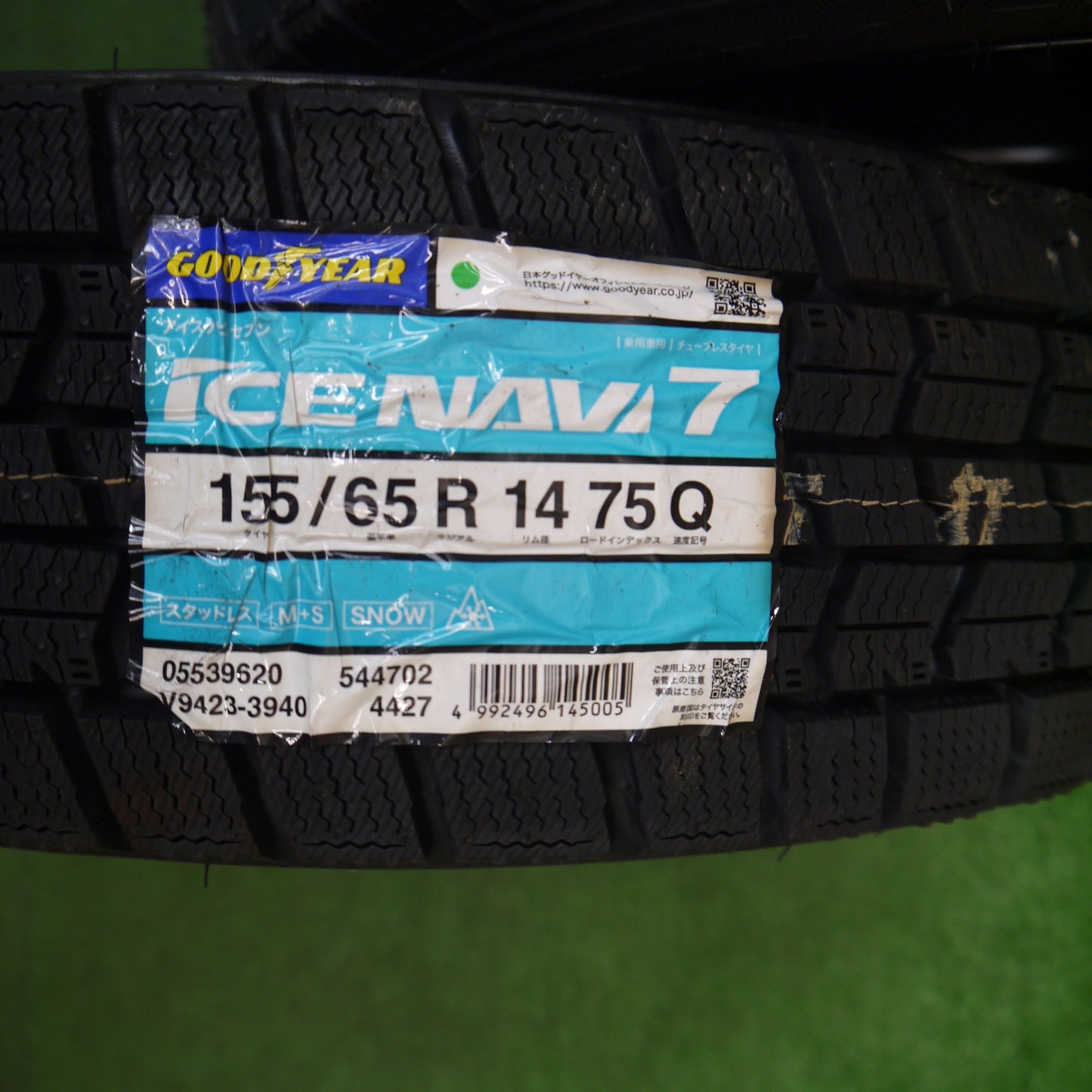未使用!24年★スタッドレス 155/65R14 グッドイヤー アイスナビ7 EMBELY S10 エンベリー 14インチ PCD100/4H★5120804Hス