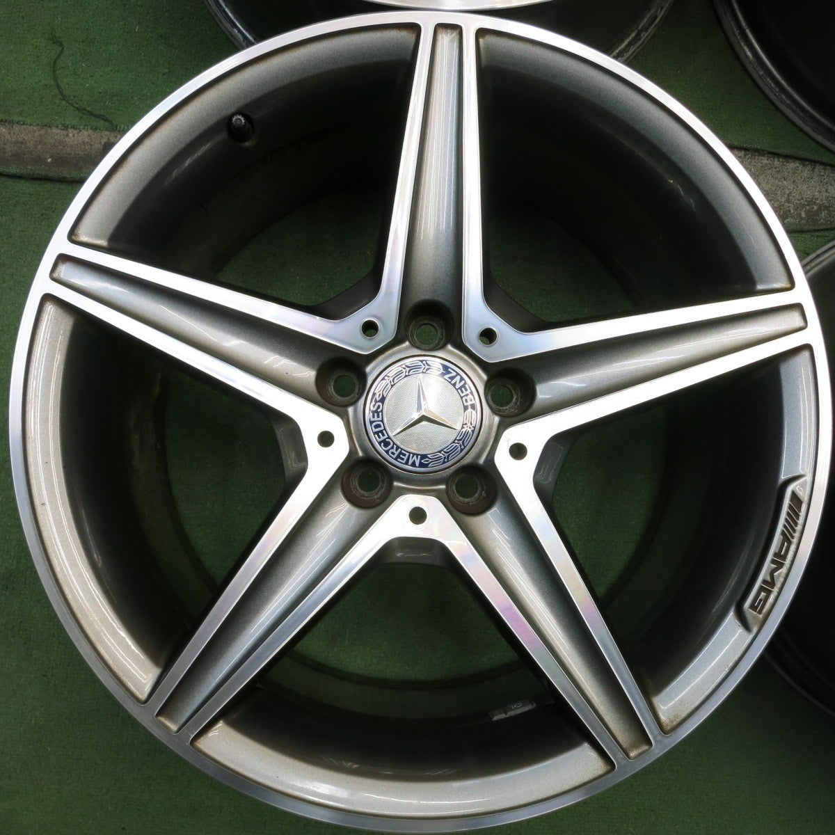 4本価格★ベンツ Cクラス W205 純正 AMG ホイール 18インチ 7.5J×18H2 8.5J×18H2 PCD112/5H★5092507HAホ