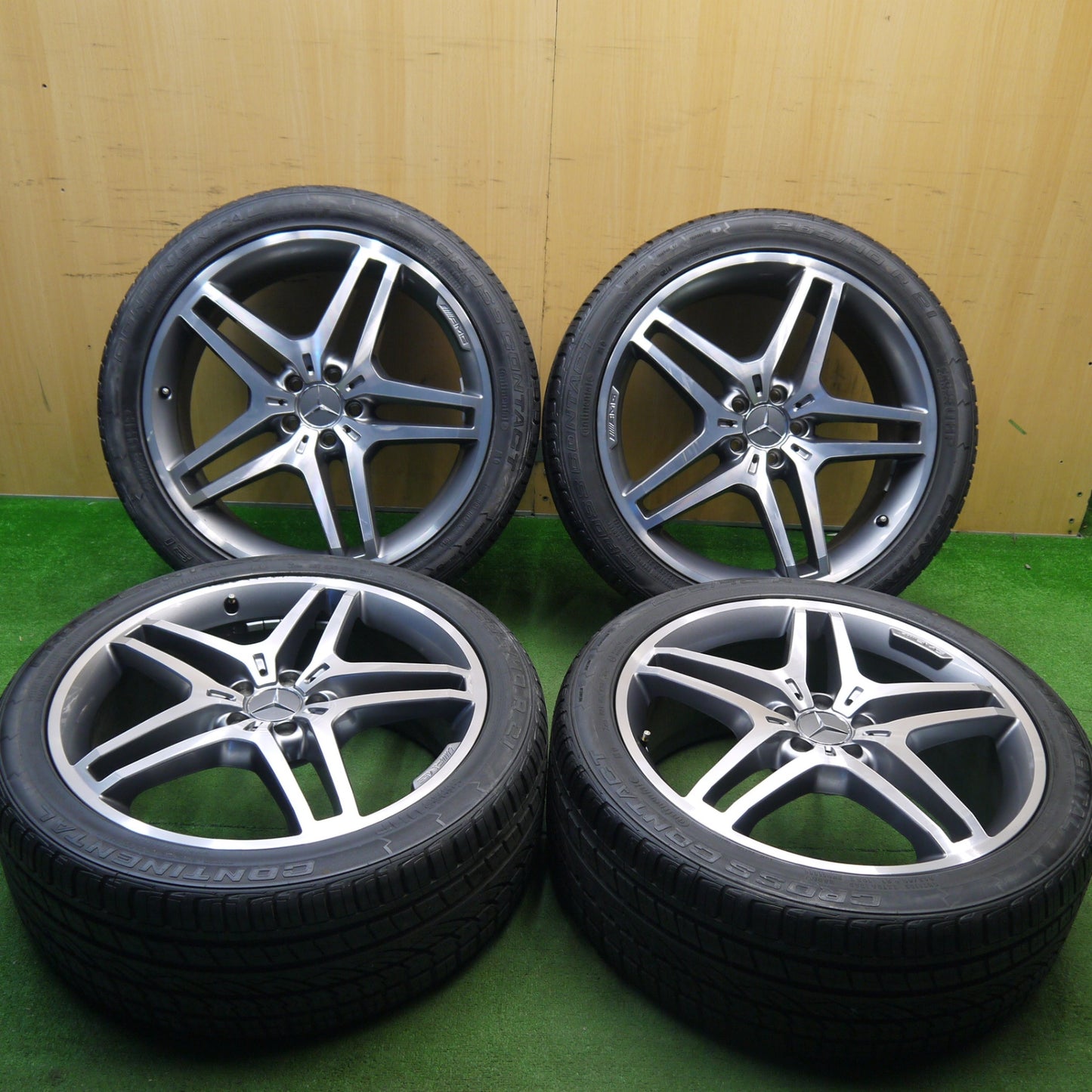 タイヤほぼ未使用★ベンツ ML W166 純正 AMG 265/40R21 コンチネンタル クロスコンタクト MO 21インチ PCD112/5H★5041102Hノ