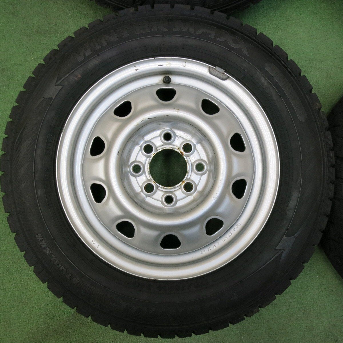 バリ溝!22年!キレイ!ほぼ10分★スタッドレス 175/70R14 ダンロップ ウインターマックス WM02 スチール ホイール 14インチ PCD100 114.3/4H マルチ★5031413SYス