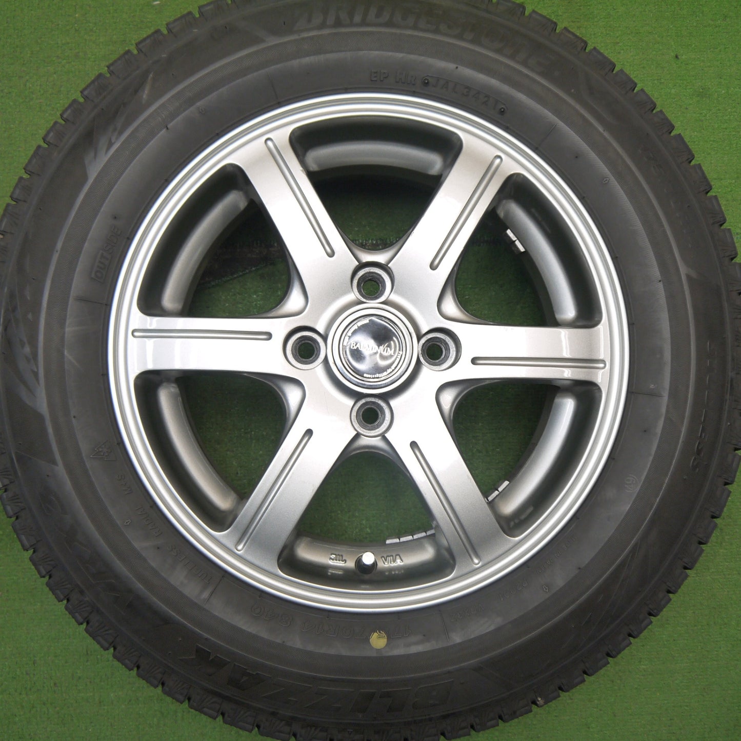 キレイ!21年★スタッドレス 175/70R14 ブリヂストン ブリザック VRX3 BALMINUM バルミナ 14インチ PCD100/4H★5061107Hス