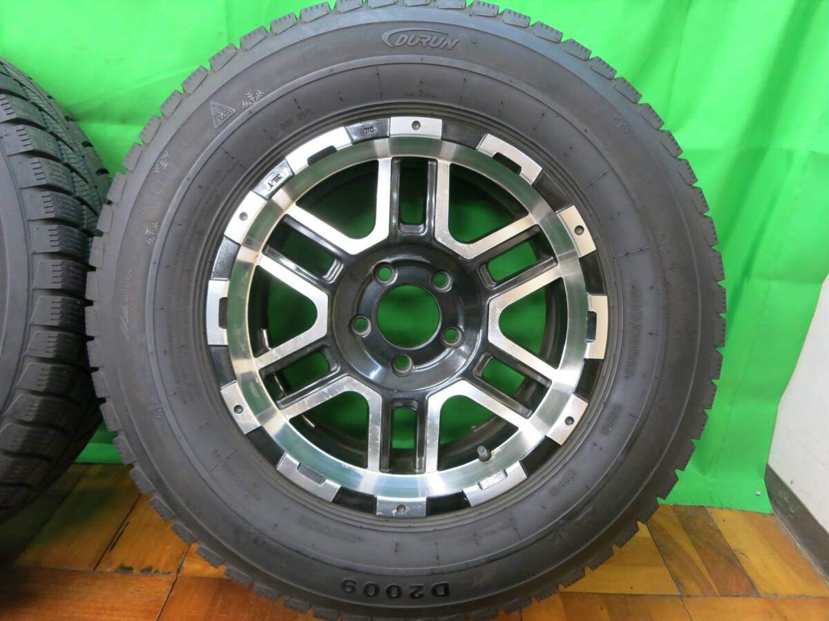 バリ溝!9.5分★ラングラー 等 265/70R17 スタッドレス デュラン D2009 社外 アルミ 17インチ DURUN PCD127/5H★2040503ヒス