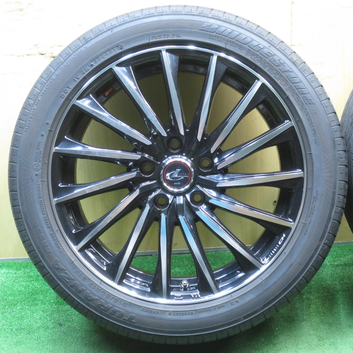 バリ溝!8.5分★LEONIS CH 215/50R17 ブリヂストン トランザ ER33 17インチ レオニス PCD114.3/5H★5071001NJノ