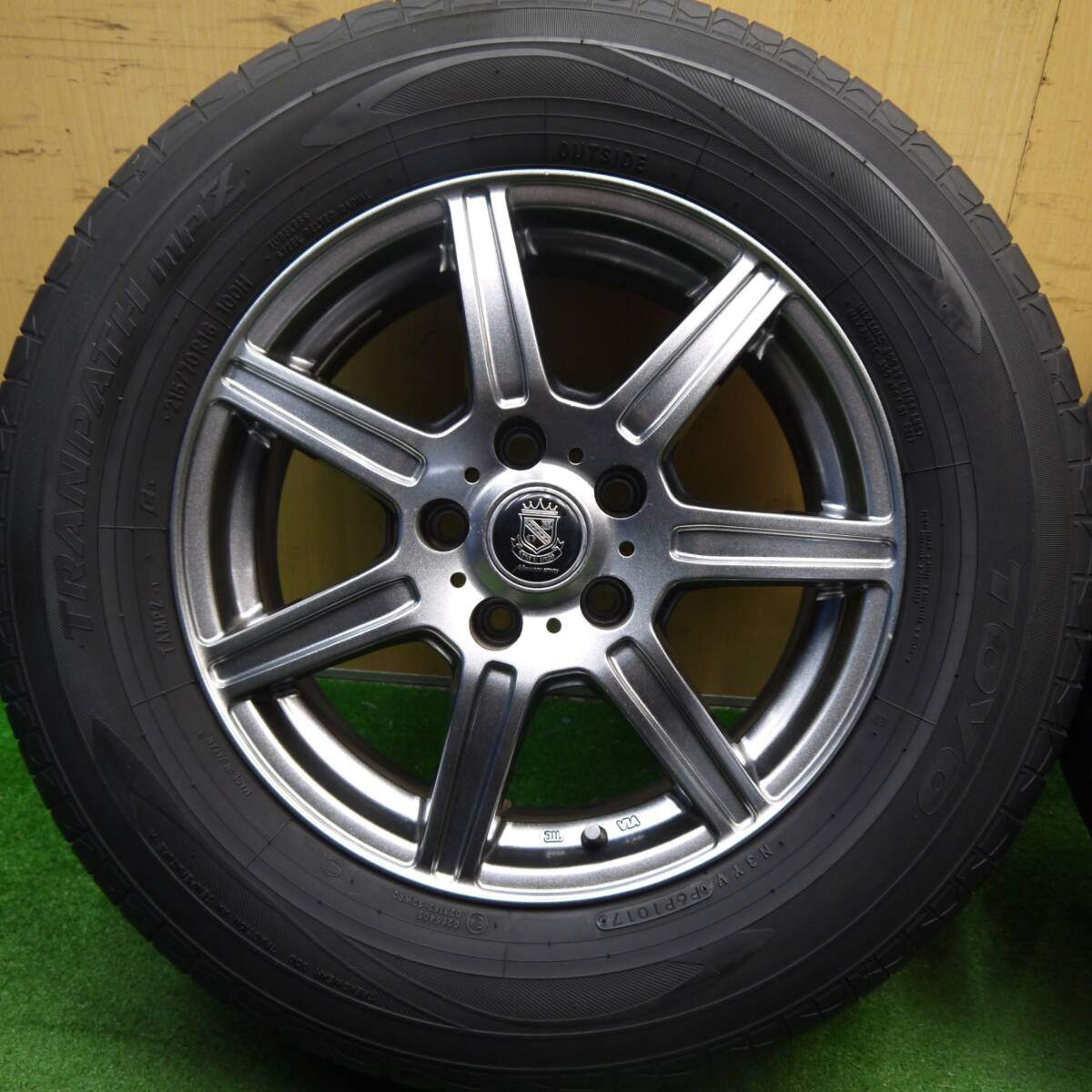 キレイ★215/70R16 トーヨー トランパス MPZ MANARAY SPORT マナレイ スポーツ 16インチ PCD114.3/5H★5040410Hノ
