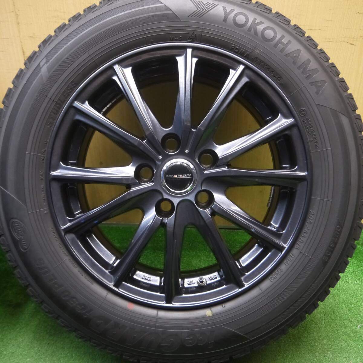 バリ溝!キレイ!9分★スタッドレス 205/65R16 ヨコハマ アイスガード iG50 プラス WAREN ヴァーレン 16インチ PCD114.3/5H★5013114Hス
