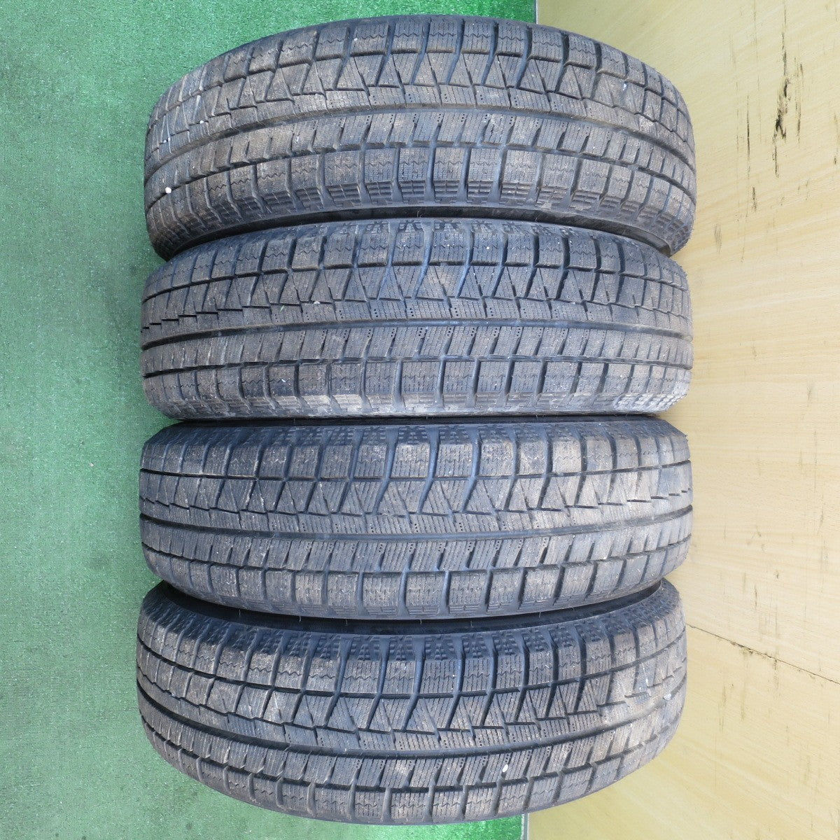 超バリ溝!24年!ほぼ10分★ダイハツ ムーヴ 純正 155/65R14 スタッドレス ブリヂストン アイスパートナー2 14インチ PCD100/4H★5062002NJス