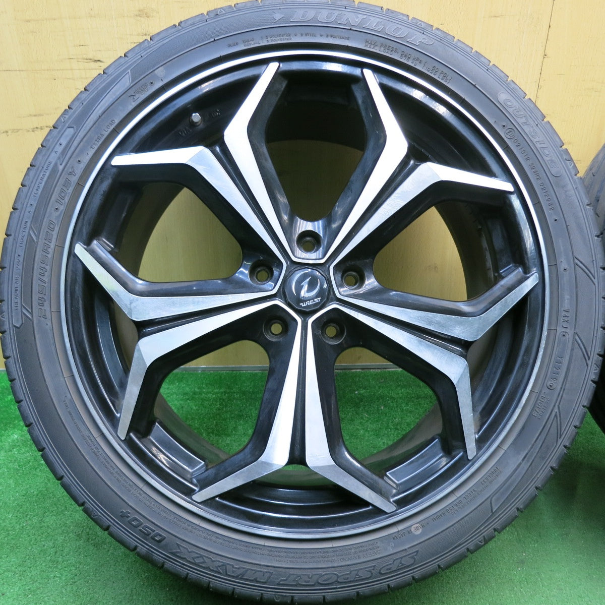 4本価格★WREST WS-7 245/45R20 ダンロップ SPスポーツマックス 050+ 20インチ ヴァレスト PCD114.3/5H★5062705AKノ
