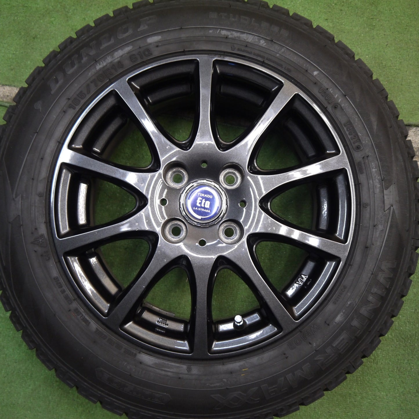 4本価格!21年★スタッドレス 165/70R14 ダンロップ ウインターマックス WM02 TIRADO Eta LA STRADA ティラード イータ ラ ストラーダ PCD100/4H★5070202Hス