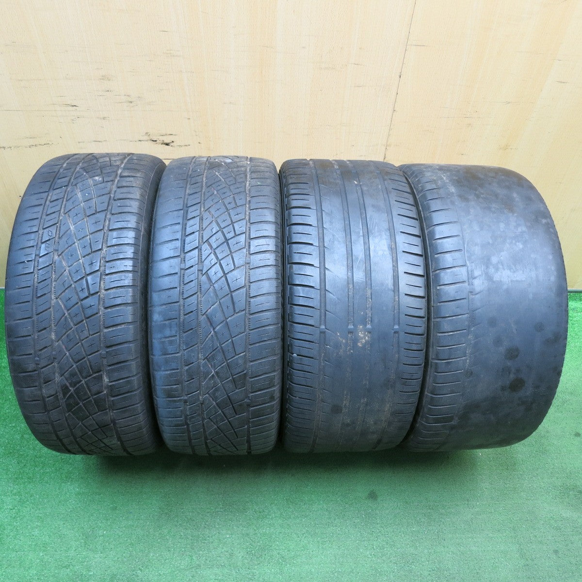 4本価格★BMW 3シリーズ E90 E91 E92 Mスポーツ 純正 225/40R18 255/35R18 コンチネンタル エクストリーム コンタクト DWS06 ヨコハマ DNA エコス ES300 PCD120/5H★5052004TNノ