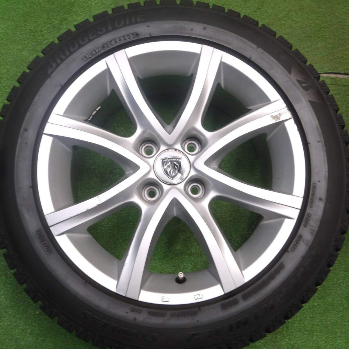 バリ溝!23年!キレイ!9.5分★プジョー 等 MAK アンチバス 205/55R16 スタッドレス ブリヂストン アイスパートナー2 16インチ PCD108/4H★4122304Hス